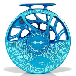 Hatch Outdoors Saltwater Slam Permit Iconic Fly Reel 9 Plus in Ocean Blue and Teal